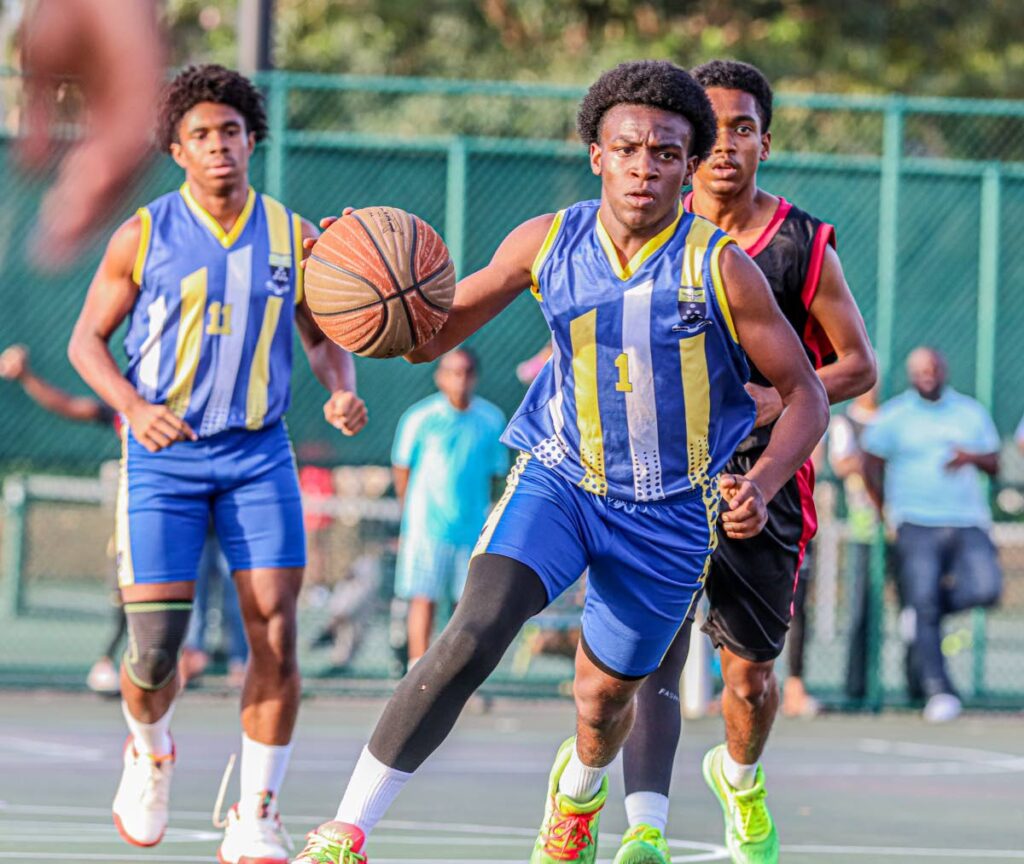 In this file photo Fatima Under-17 basketball captain Jedaiah King attacks the basket.  - 