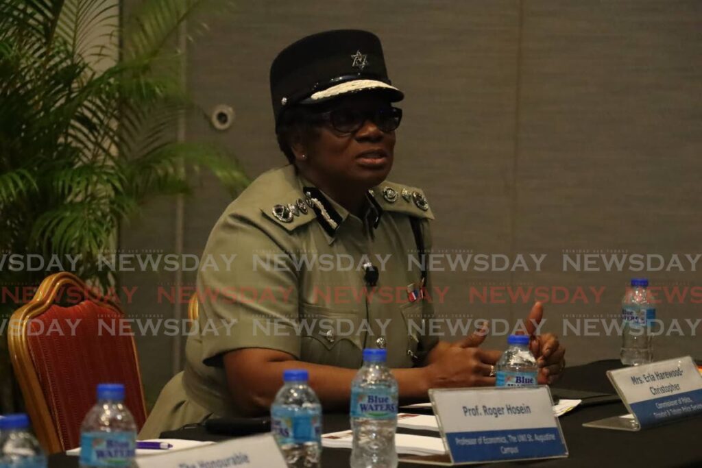Commissioner of Police Erla Harewood-Christopher at the symposium co-hosted by the UWI Trade and Development Unit and the Confederation of Regional Business Chambers, St Augustine on March 31. - Roger Jacob 