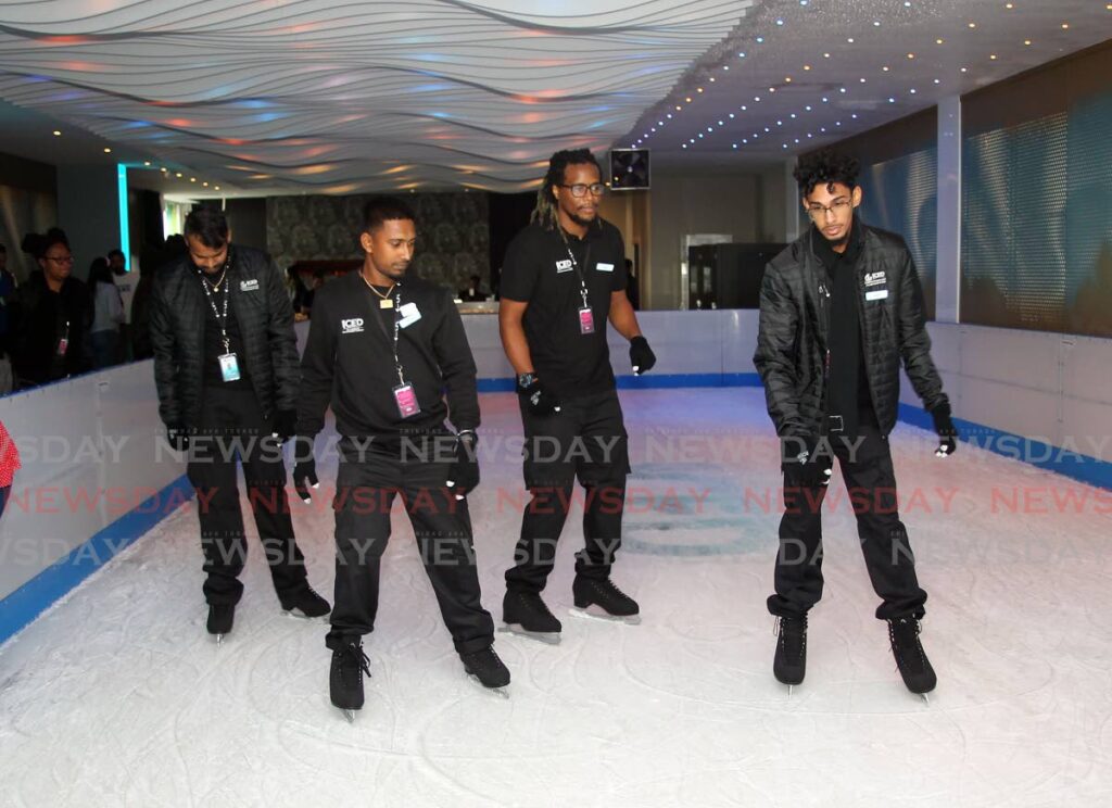 In this file photo, employees of ICED show their skills on the ice rink at La Romaine when the facility opened on April 14. - File photo/Lincoln Holder