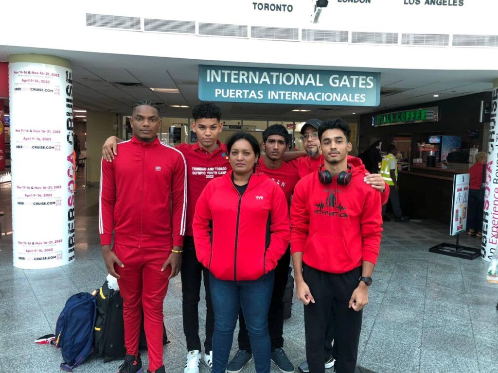 TT's boxing team and staff who will represent TT at the Champions of Champions event in St Lucia on Friday and Saturday.  - 