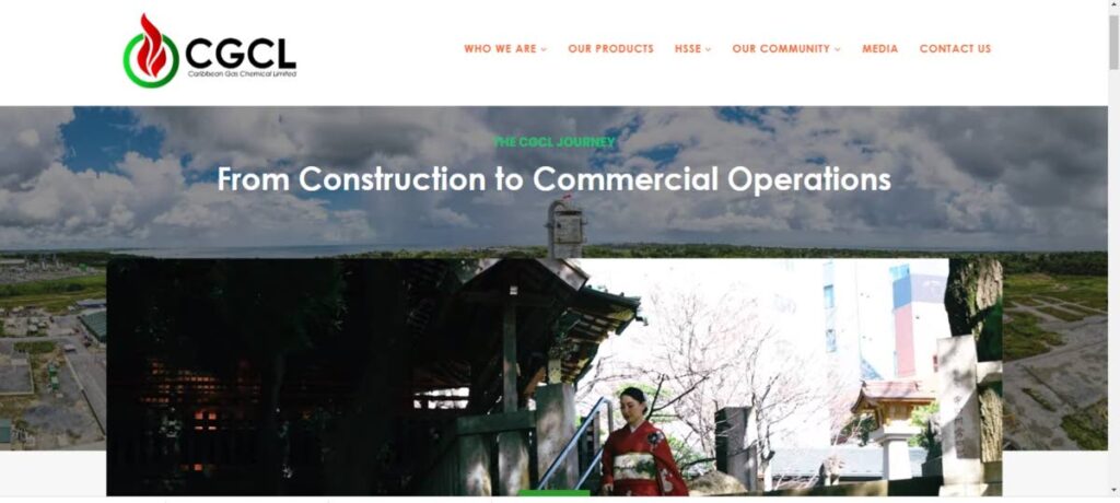 Caribbean Gas Chemical Ltd's new website. - 