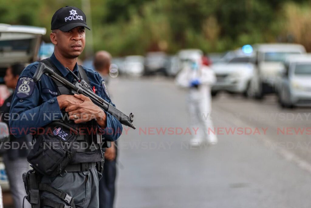 File photo of a policeman keeps watch - Jeff Mayers