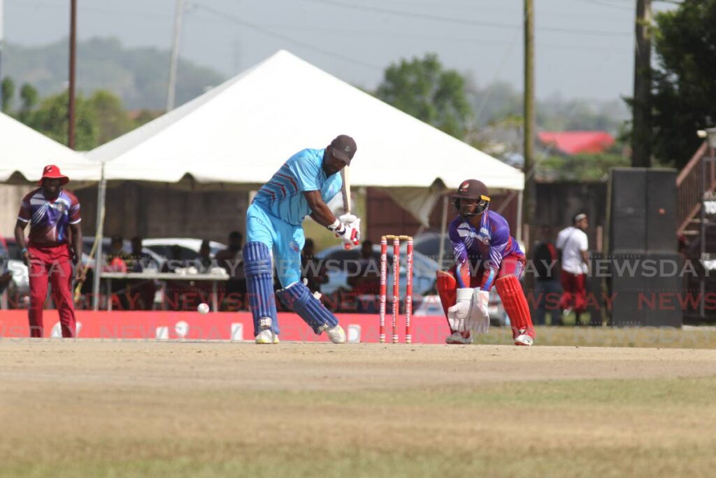 In this May 13, 2022 file photo, Queen’s Park Cricket Club batsman Darren Bravo plays a shot in a match against Powergen Penal Sports Club at the National Cricket Centre in Balmain, Couva. - Marvin Hamilton