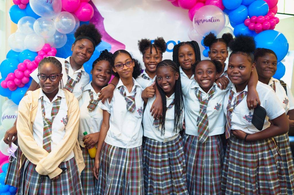  Form One students of Point Fortin West Secondary School. - 