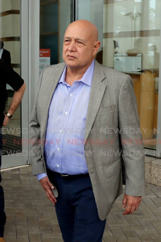 Gun dealer Brent Thomas after a court appearance on May 10 at the Watefront Centre, Port of Spain. - File photo by Roger Jacob