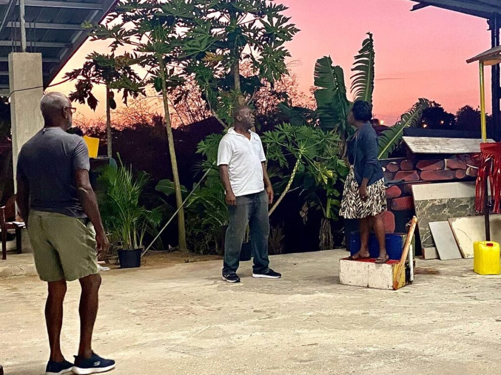 Actors during rehearsals for A Brighter Sun being staged at the Naparima Bowl from May 18-21. - 