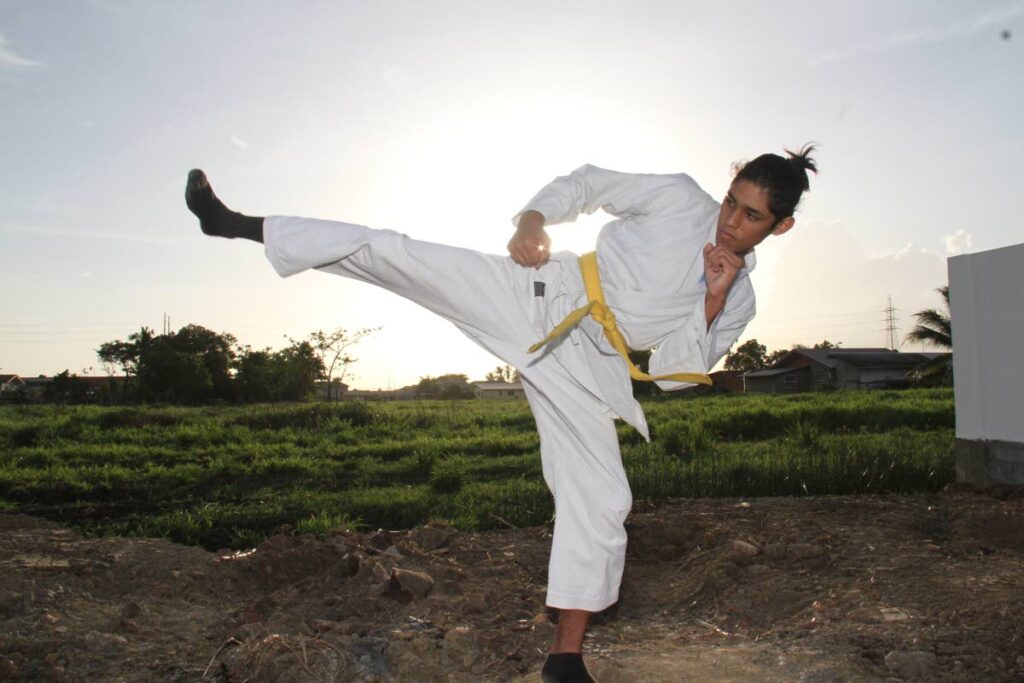 Ricardo Jugeshuarsingh does his karate training at Ryu Dan Dojo, Enterprise. - Grevic Alvarado