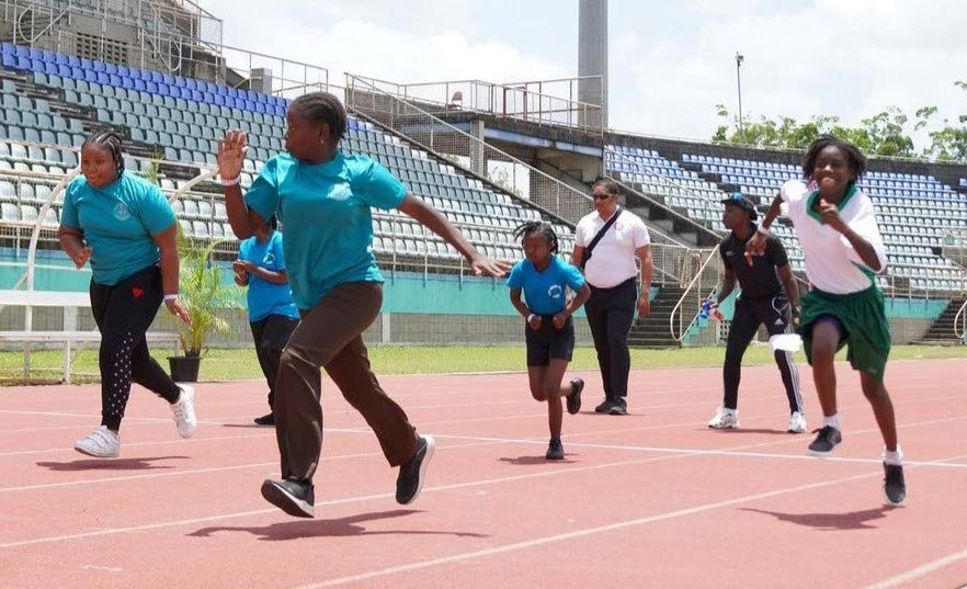 Special Olympics athletes compete in a race at the Digicel National Games on Saturday at the Manny Ramjohn Stadium, Marabella, Saturday. - 