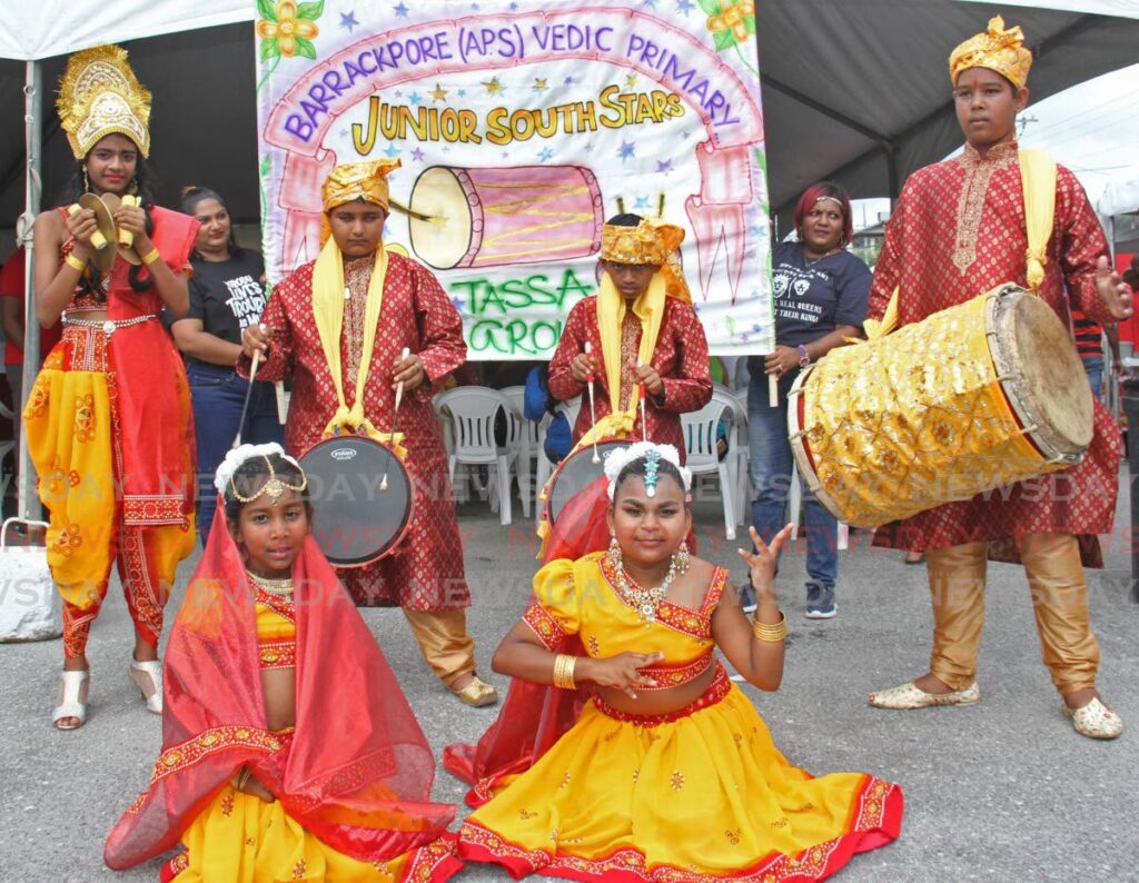 Pupils of Barrackpore (APS) Vedic Primary School during their performance. - Marvin Hamilton