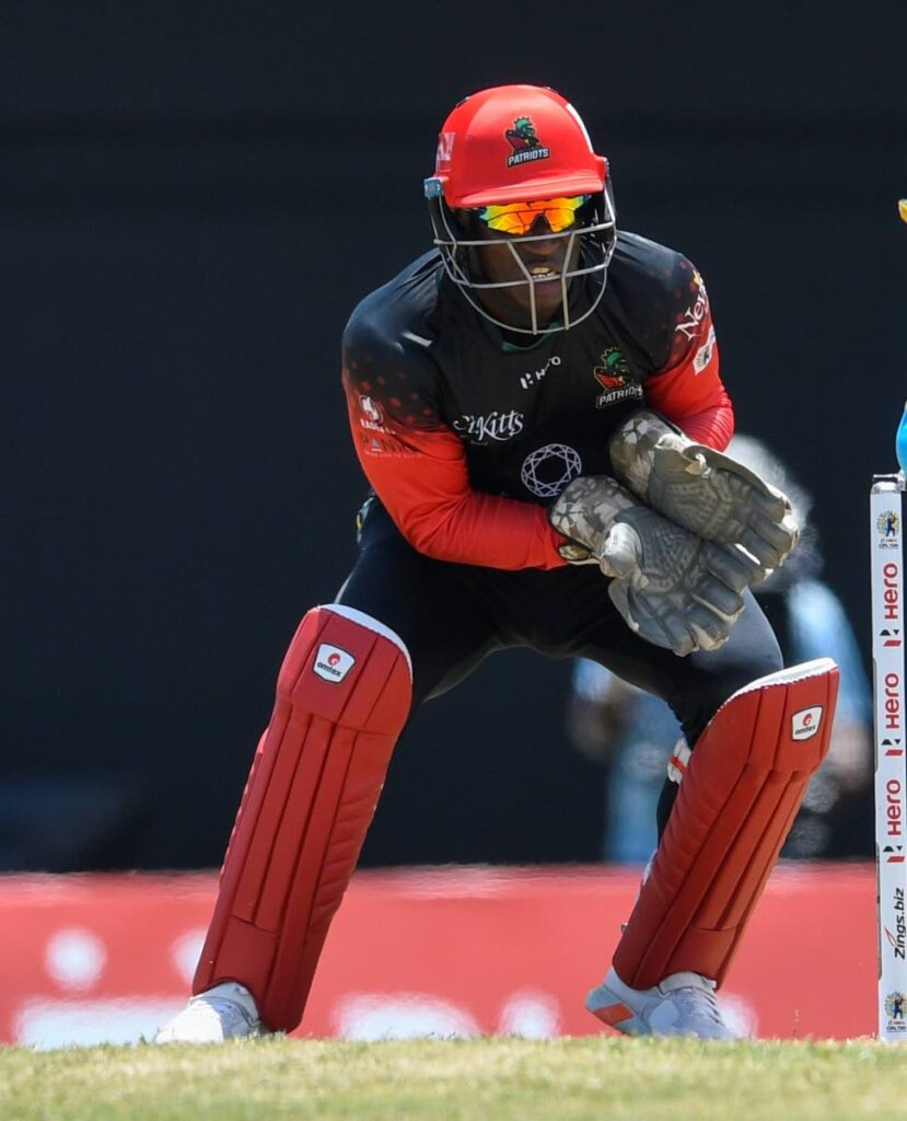 Wicketkeeper Devon Thomas competes for the St Kitts and Nevis Patriots during the 2021 Caribbean Premier League. PHOTO COURTESY CPL - 