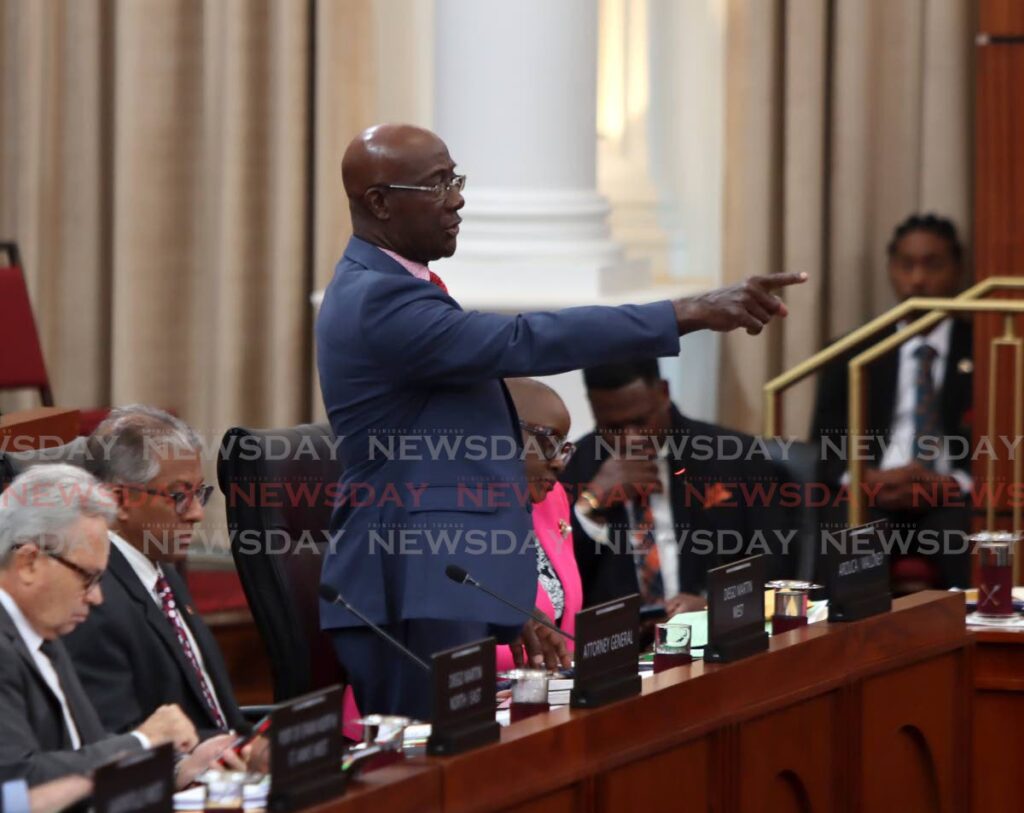 Prime Minister Dr Keith Rowley during a sitting of the House of Representatives at the Red House, Port of Spain. - Photo by PHOTO BY ROGER JACOB - 