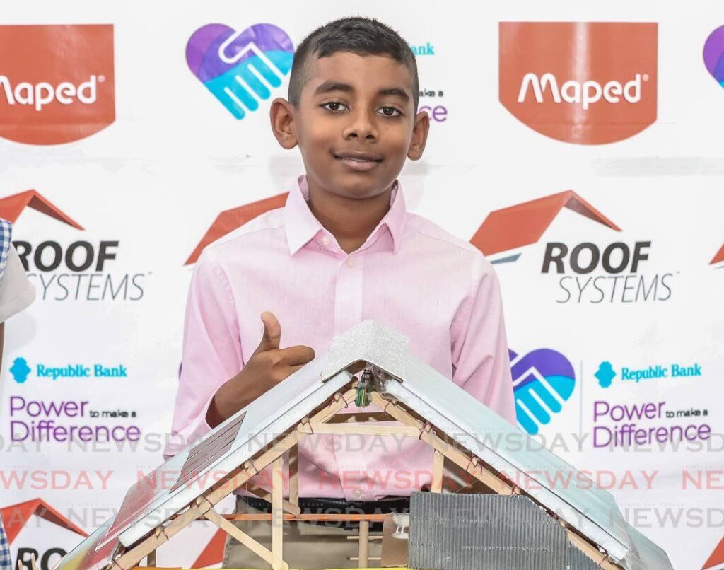 Karan Dipnarine placed first in Roof System Ltd's art competition for post SEA students called Under One Roof.  - Jeff Mayers