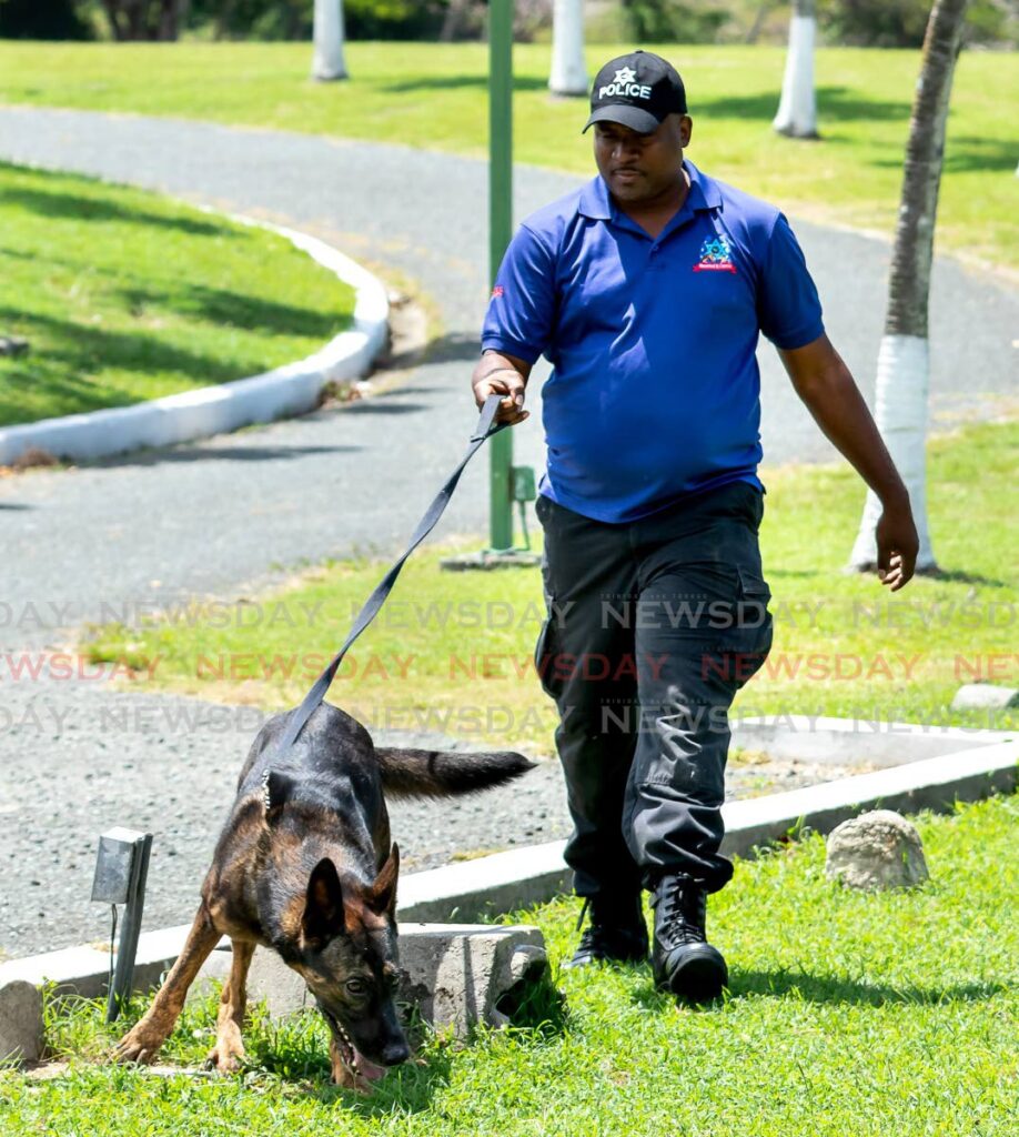Sgt Darren Baptiste heads the canine Tobago section with eight dogs and eight officers
