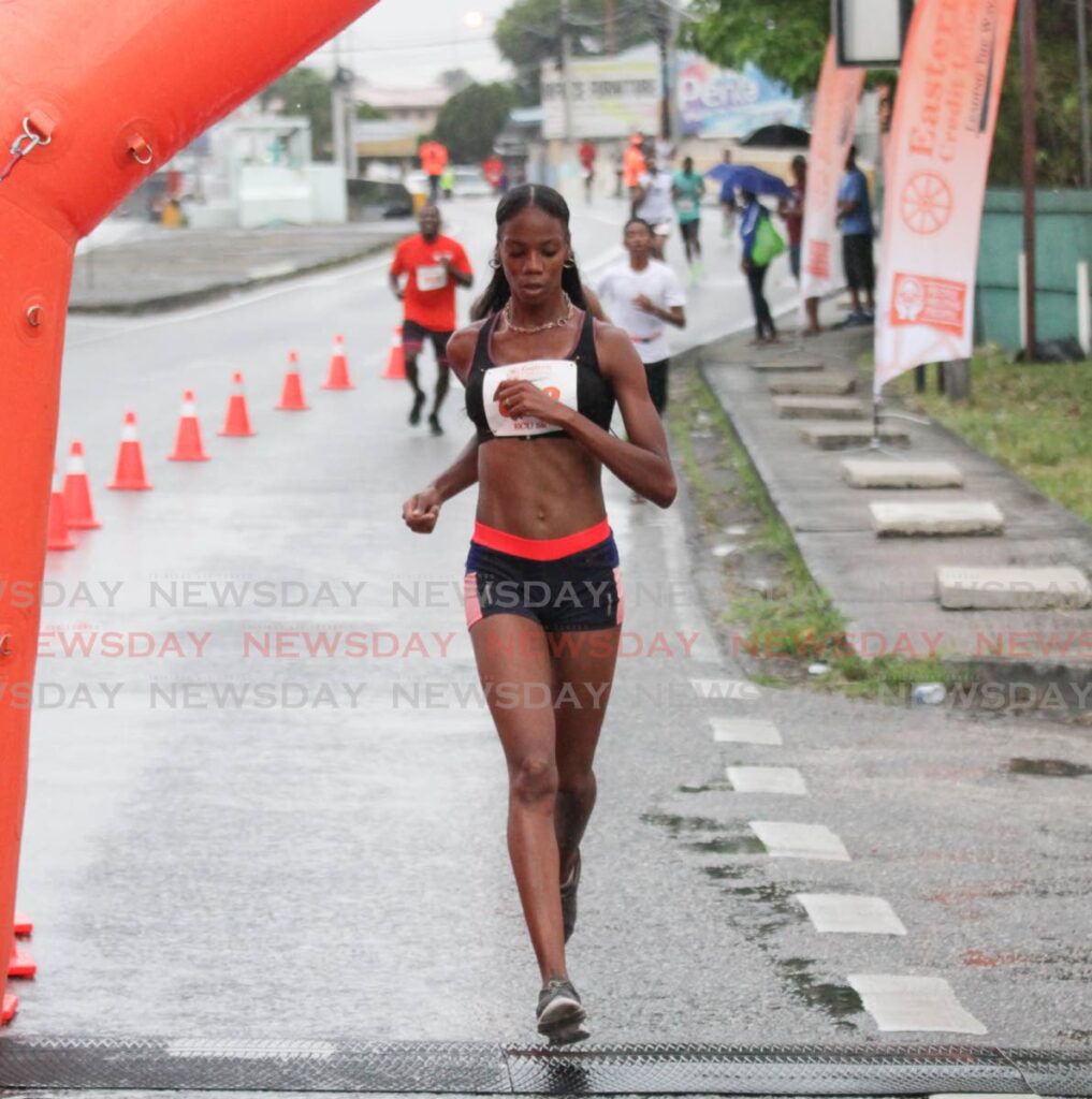 April Francis in a previous edition of the Eastern Credit Union's annual road race 5K. FILE PHOTO - 