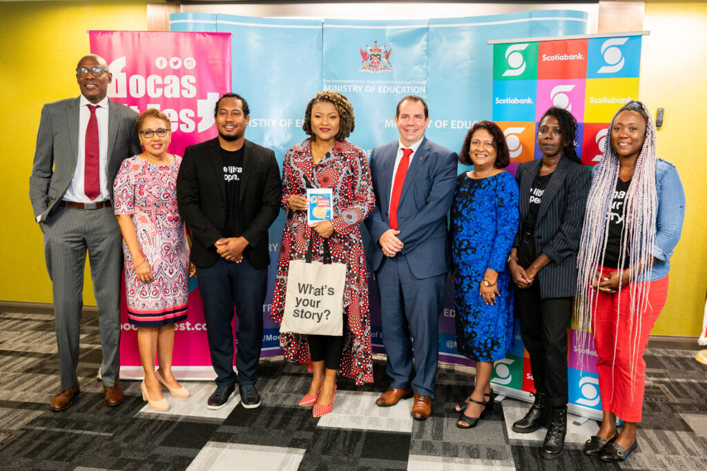 (left to right) Dr Keith Nurse, President of COSTAATT, Ms Clarinda Jack, Dean, Ken Gordon School of Communication, Creative and Digital Media, Jean-Claude Cournand, CEO of the Bocas Lit Fest, Stefan Lalonde, Director on the Board of the Scotiabank Foundation, Anna Singh, CEO (Ag)