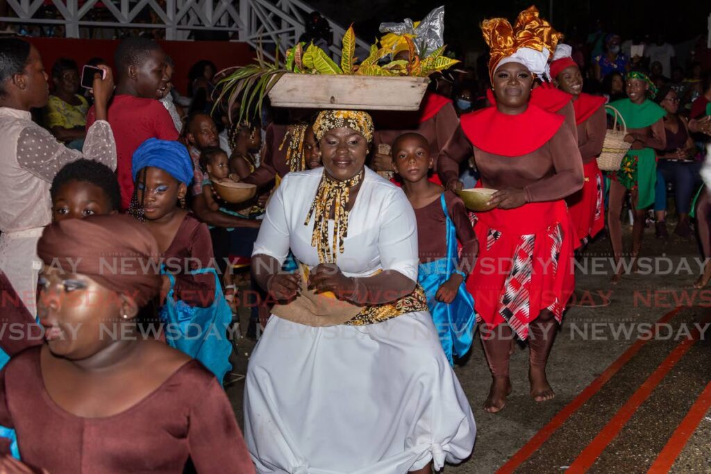 The Pembroke Heritage Folk Performers during their presentation in front hundreds of spectators at Salaka Feast 2022 in Pembroke Village. The 2023 Tobago Heritage Festival is themed, Homage: Paying Tribute to All Ah We and All Ah Who Awwe Be.
File Photo/David Reid - David Reid