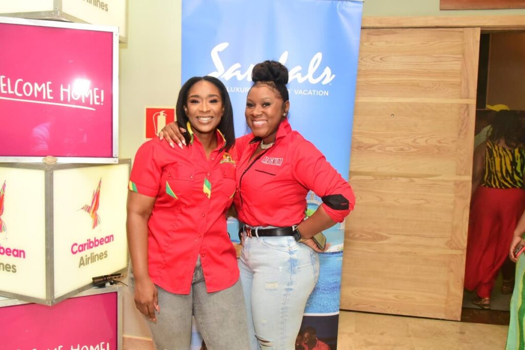 DownSound Entertainment administrative onsultant Adrian Grant and Magnum Tonic Wine project manager, Daniella McLean at the Reggae Sumfest media launch last Thursday at the Iberostar Conference Centre. - courtesy Overtime Media