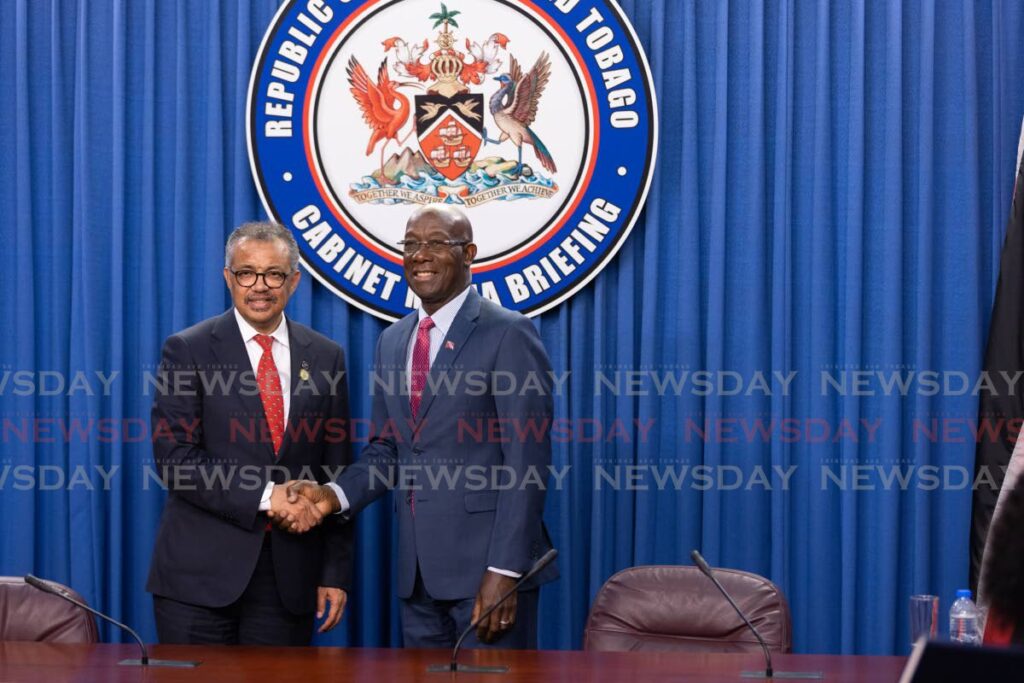 World Health Organization director general Dr Tedros Adhanom Ghebreyesus answers questions from the media during a joint media conference with prime minister Keith Rowley held June 15, Diplomatic Centre, St Ann's - Jeff K. Mayers