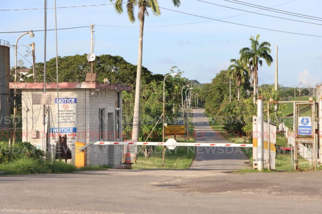 The northern entrance to NiQuan Energy's gas-to-liquids plant at Point-a-Pierre. ANGELO MARCELLE - 