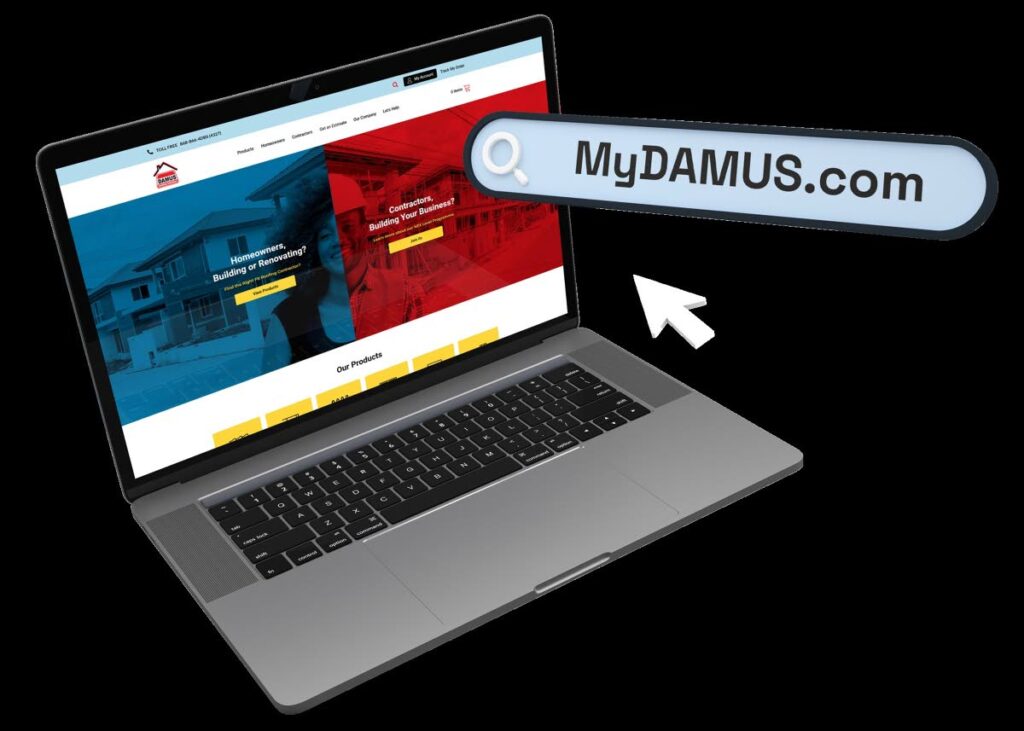 Damus new website, MyDamus.com
(Photo courtesy Damus Building Solutions) - 