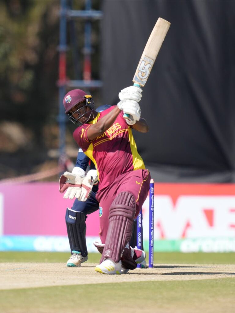 West Indies batsman Johnson Charles in action during the ICC Men's Cricket World Cup Qualifier match against USA at Takashinga Sports Club in Harare, Zimbabwe, on Sunday.  - AP PHOTO