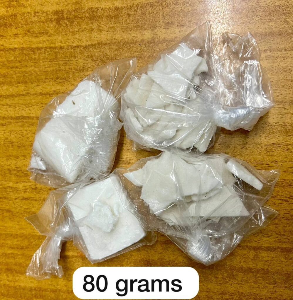 The police seized 80 grammes of cocaine from a Palo Seco shopkeeper on Saturday. - 