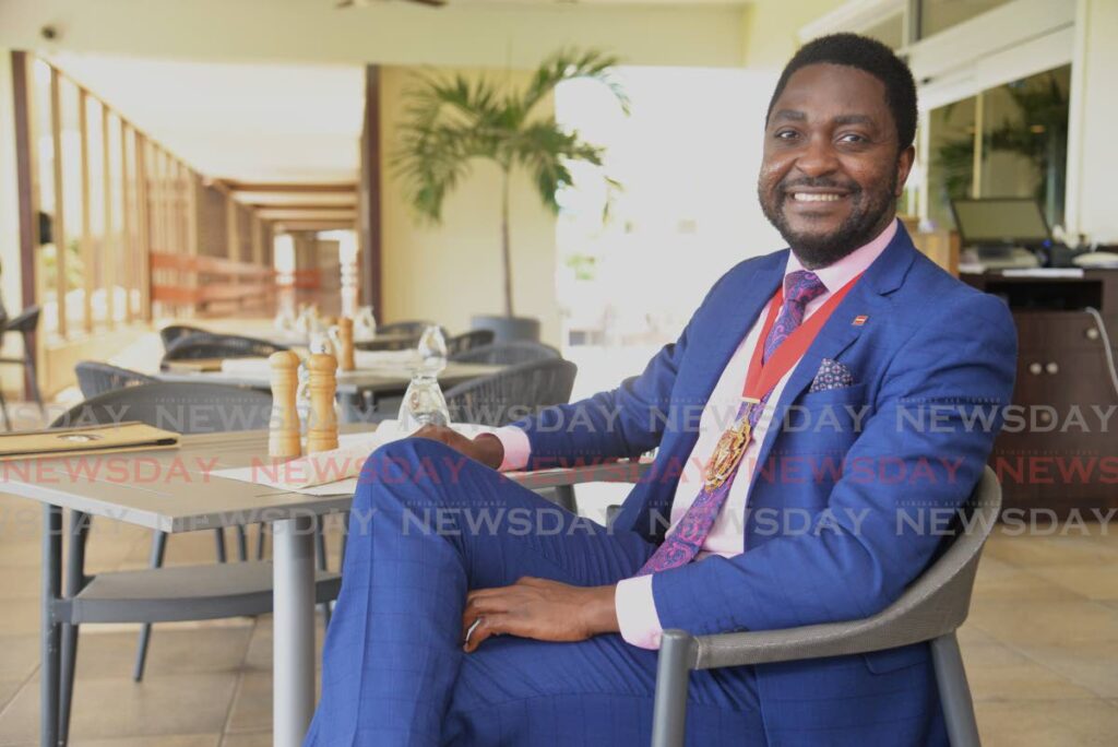 ACCA president, Joseph Opeyemi Owolabi, during an interview at the Hilton Trinidad, Port of Spain on Monday. - Anisto Alves