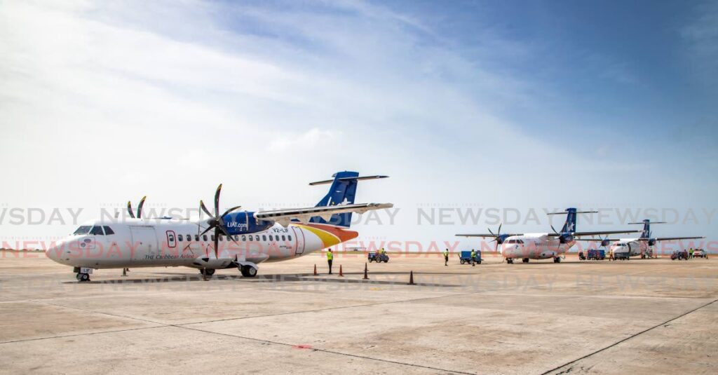LIAT  aircraft at Grantley Adams Airport, Barbados in 2019. FILE PHOTO/JEFF K MAYERS
 - 