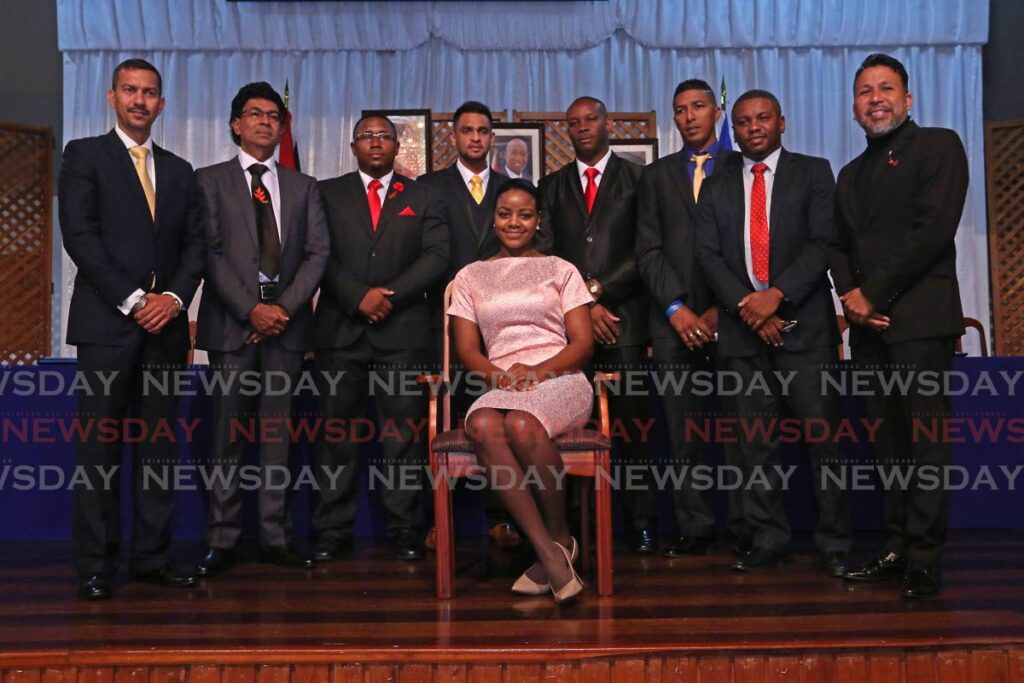 In this December 2019 file photo, PNM and UNC councillors assemble after being sworn in at San Fernando City Hall. - 