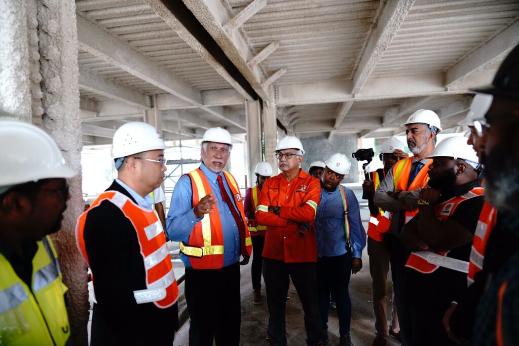 Minister of Health, Terrence Deyalsingh, toured the new central block of the Port of Spain General Hospital project site on Thursday.