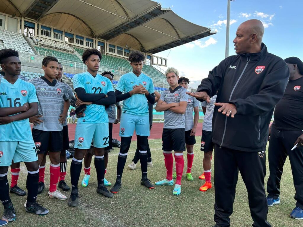 MAN IN CHARGE: Shawn Cooper, right, has been appointed the National U15 boys coach as the team prepares for the upcoming Concacaf U15 championships. FILE PHOTO - 
