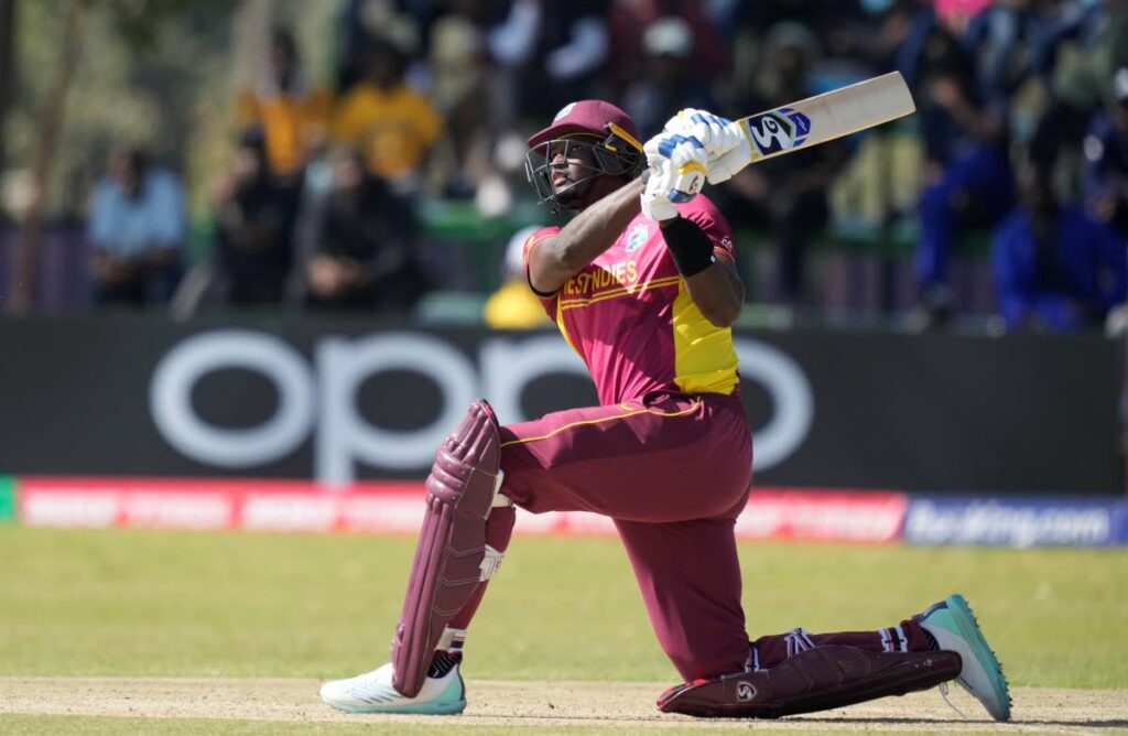 Jason Holder in action vs USA during an ICC Men's Cricket World Cup Qualifier match at in Harare, Zimbabwe. AP Photo - 