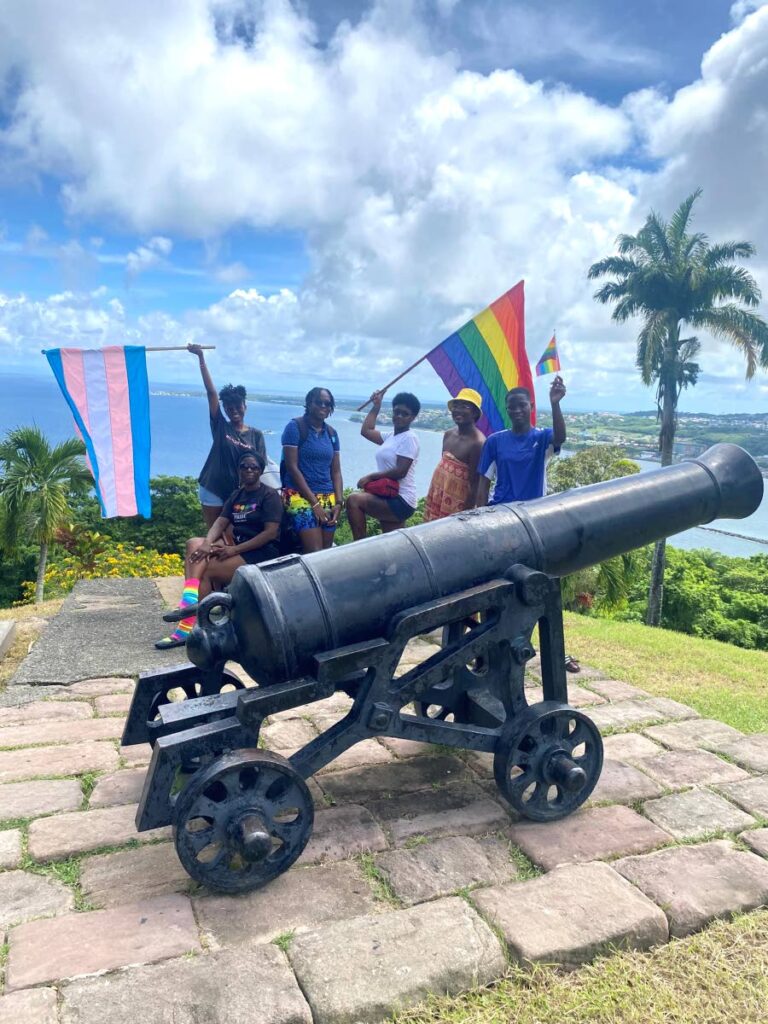  Members of the Tobago Pride Association at its flag raising ceremony 2023. - 