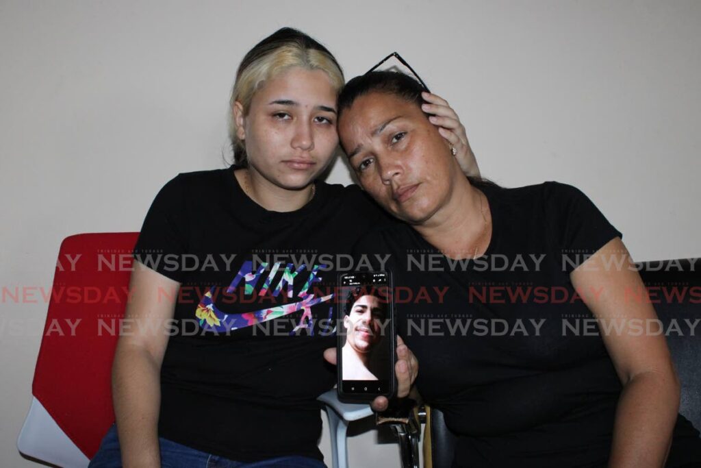Massiel Guilarte (left) and Yenni Troya (right), the sister and mother of Jassiel Guilarte, 20, are seeking justice over his murder. - Photo by Grevic Alvarado
