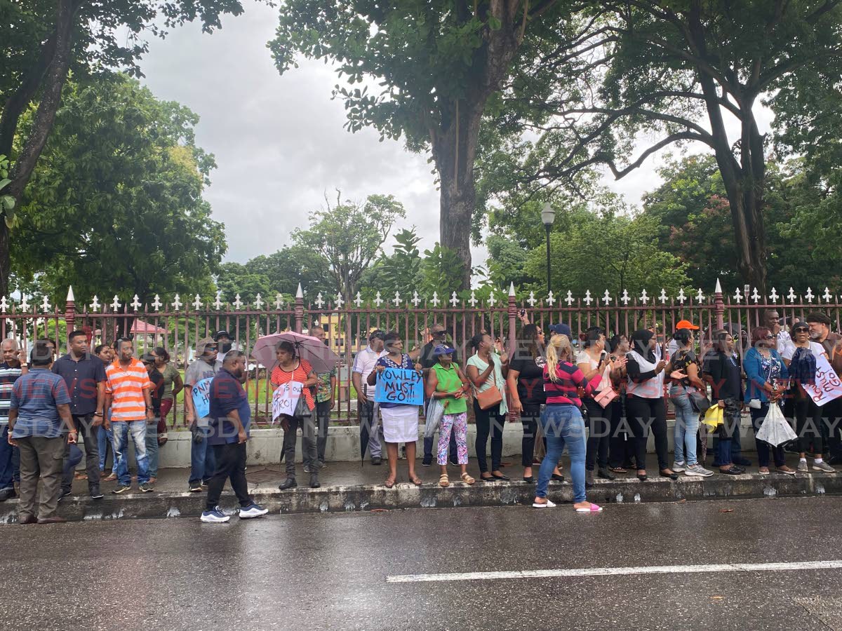 protest-outside-parliament-ahead-of-procurement-bill-debate-trinidad