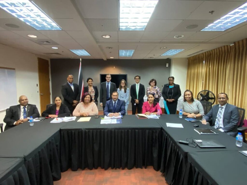 Energy Minister Stuart Young and delegation from IDB during a meeting discussing green hydrogen and a green hydrogen market in TT on Wednesday - 
