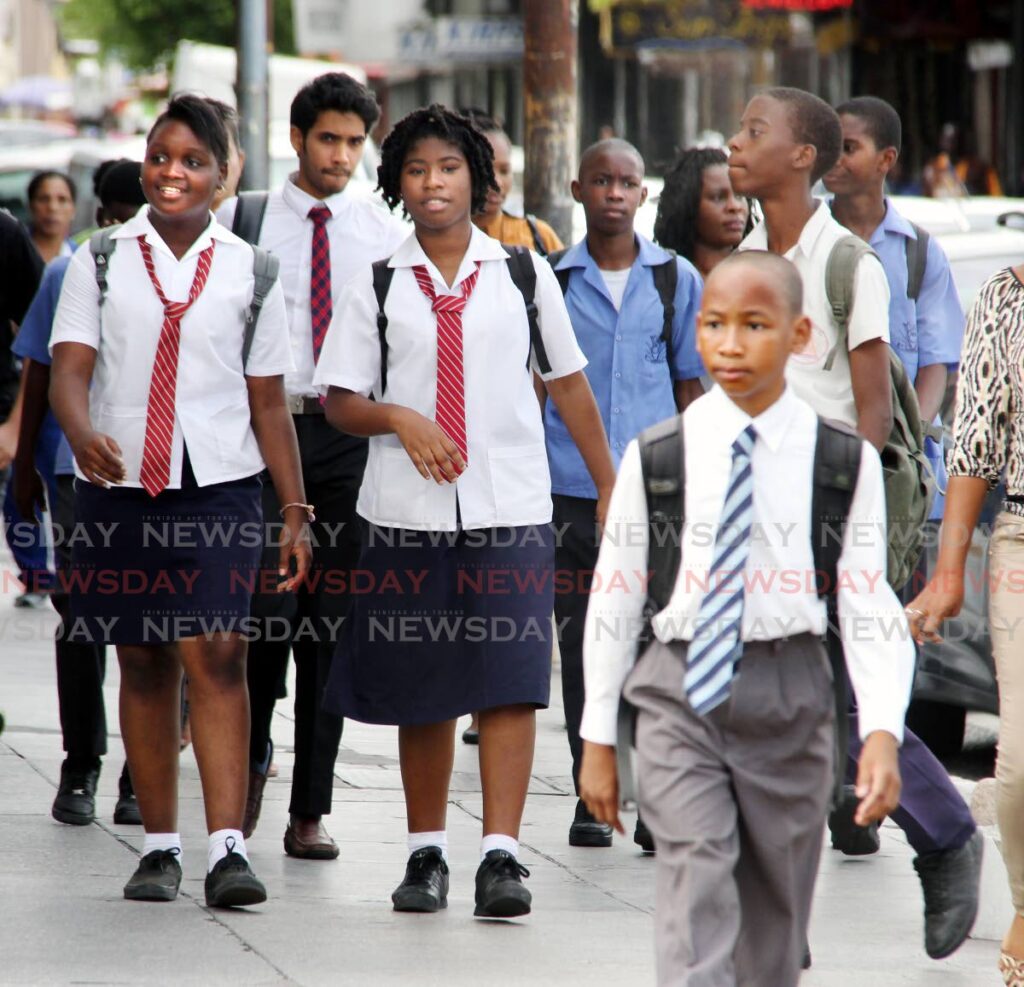 Students on the first day of school term in 2016. File photo - 