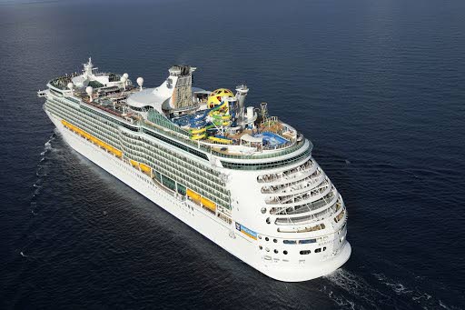 A cruise liner belonging to Royal Caribbean Cruises. - 