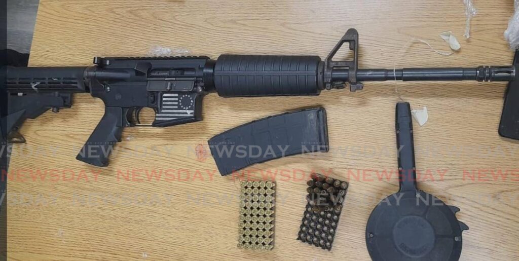 An AR-15 seized by police in May. - 