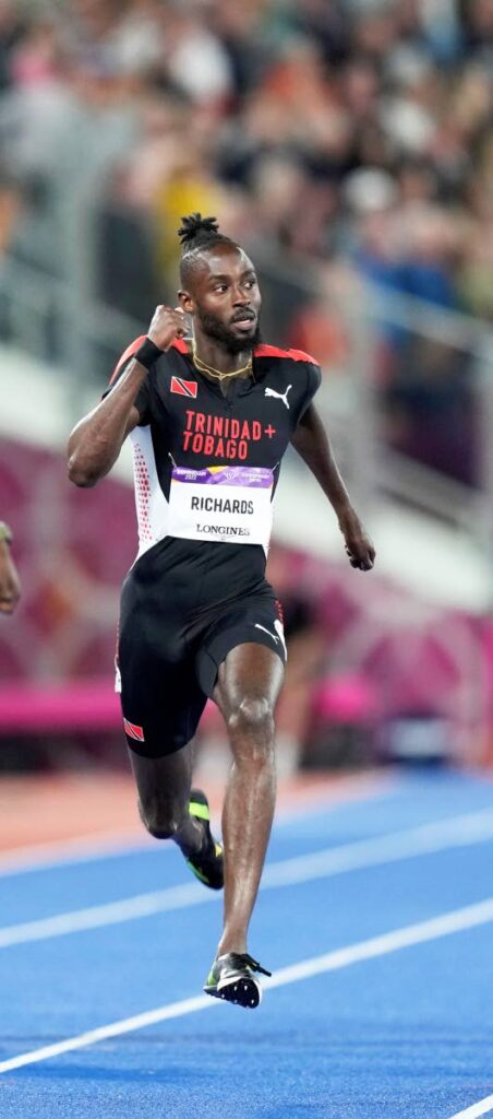 Jereem Richards lines up tomorrow in the men’s 400-metre heats at 4.25 am TT time. AP Photo - 