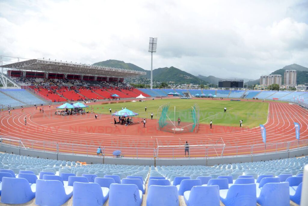 A cross-section of the Hasely Crawford Stadium during the recent Commonwealth Youth Games.  - Photo by Anisto Alves