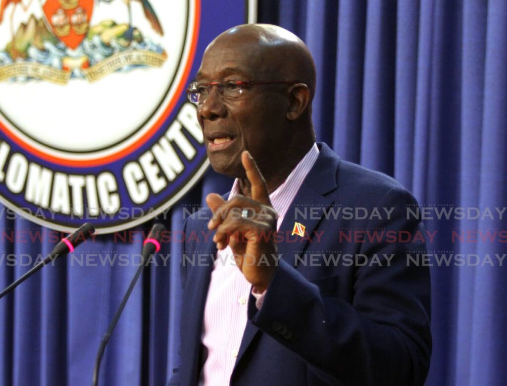 Prime Minister Dr Keith Rowley. - File photo