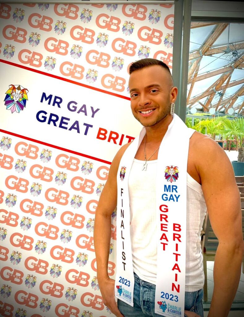 Trini Rhian Guerro was one of the finalists in the Mr Gay Great Britain competition which took place on Saturday at the Alnwick Garden in the north of England. - 