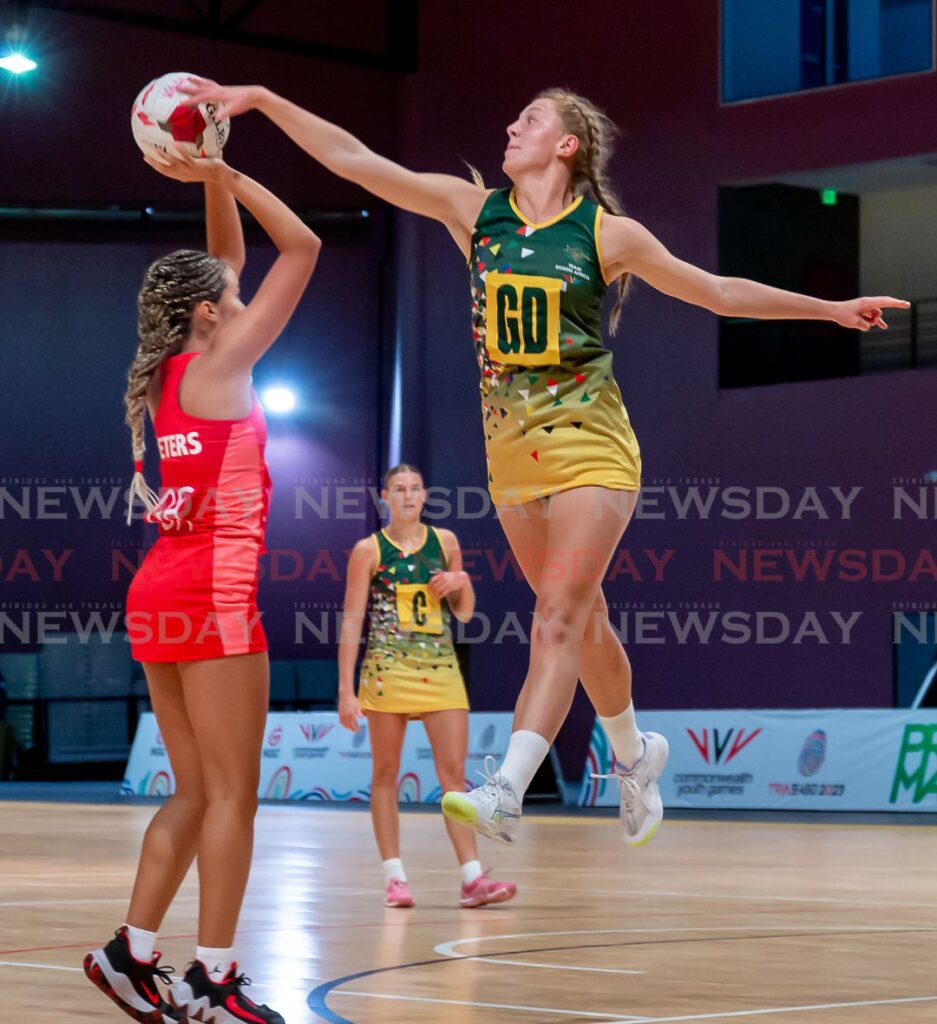 South Africa vs England: South Africa in yellow had a close call with England in red but still managed defeat them with a score of 40 to 30 in the Fast Five Netball at Shaw Park Cultural Complex Courts last Tuesday