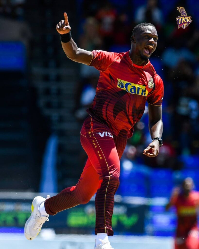 Trinbago Knight Riders bowler Jayden Seales - 