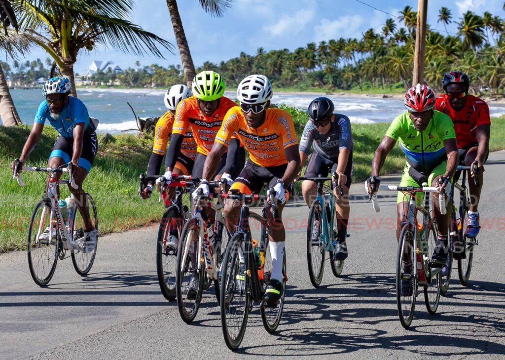 In this file photo, Division Three cyclists compete during stage one of the Tobago Cycling Classic, from Milford Road Extension, Shaw Park, on October 14, 2022. - David Reid