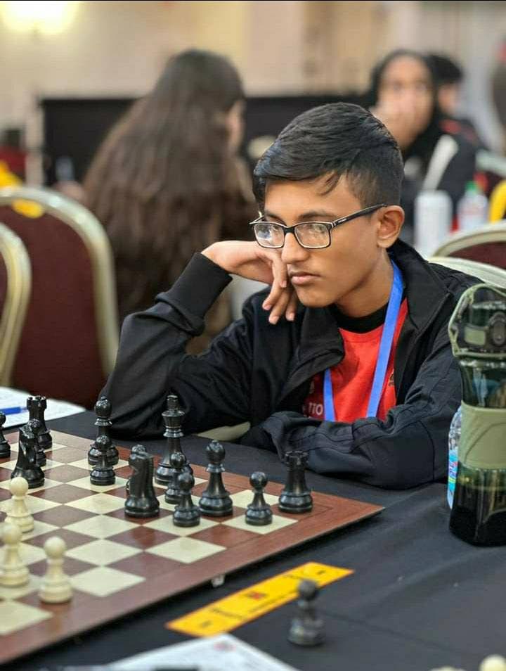 Kael Samuel Bisnath concentrates on his game at the XIV Central America and Caribbean Youth Chess Festival - 