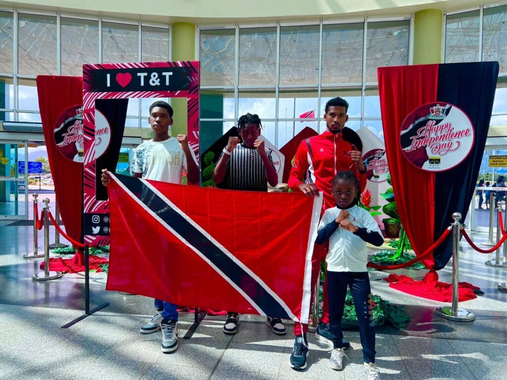 L-R: Siblings Kymani and Jamali Charles, Darian Rajkumar and Sphinx Prescod (forefront), will represent TT at the Muaythai Youth World Championships in Turkey from September 29.  - 