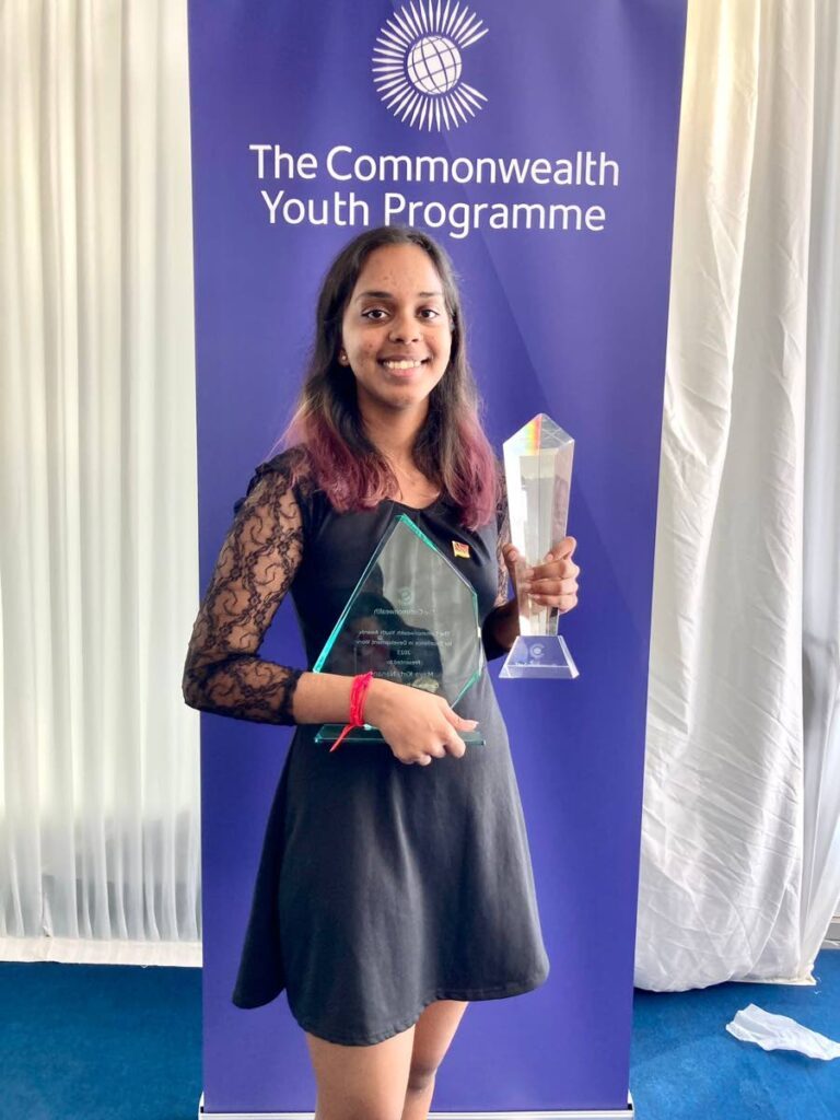 Maya Nanan was selected as the Commonwealth Young Person of the Year for her autism advocacy work. -  Courtesy - Radica Mahase