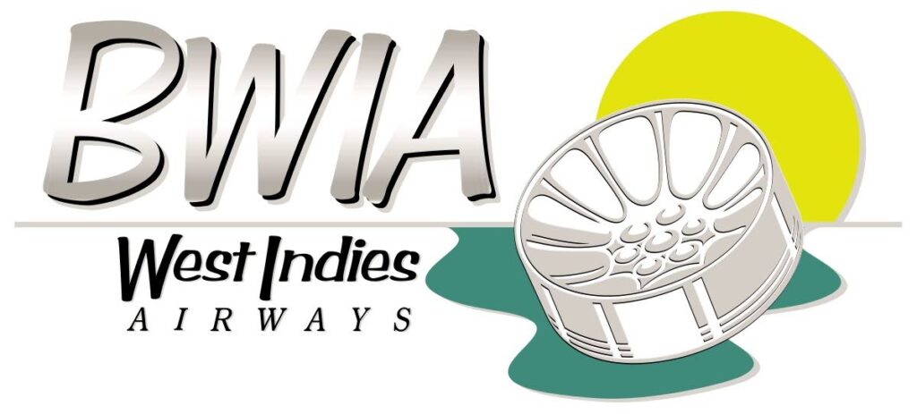 A closeup of the BWIA 3D steelpan logo - 